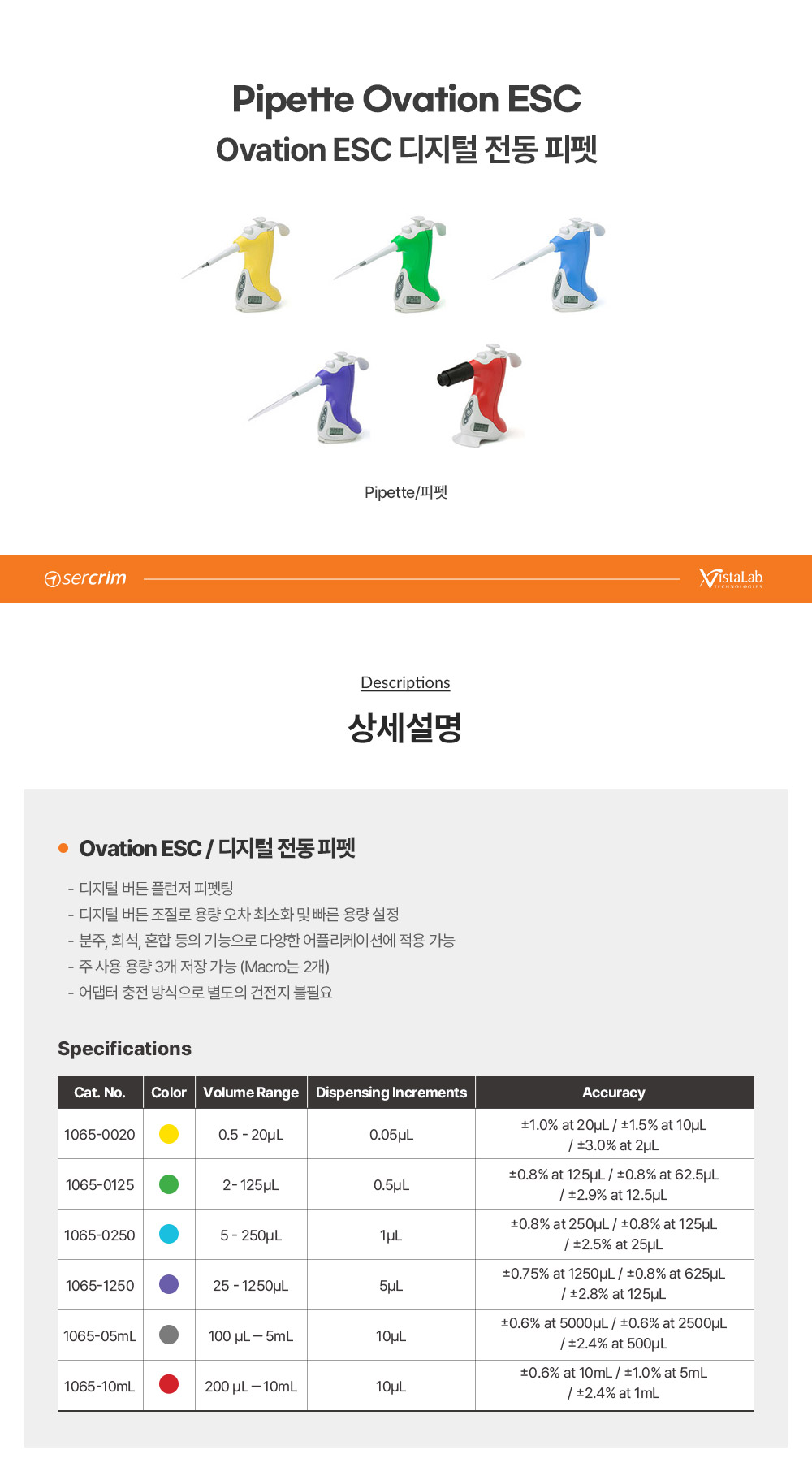 Ovation ESC 피펫 이미지